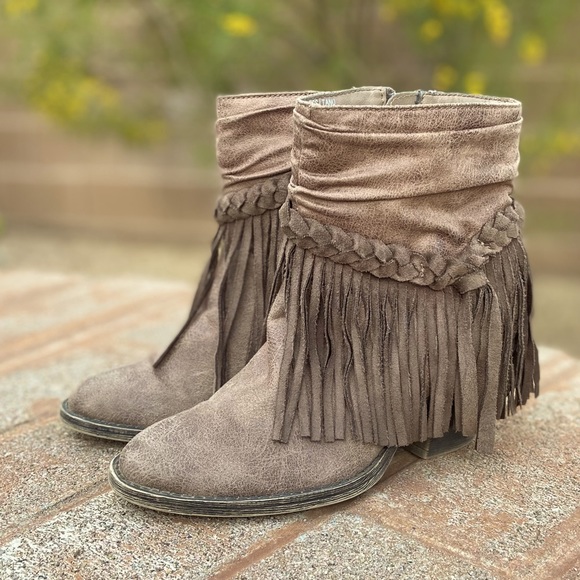 Darling Fringe Boots in Vegan Bullhide - Picture 9 of 12